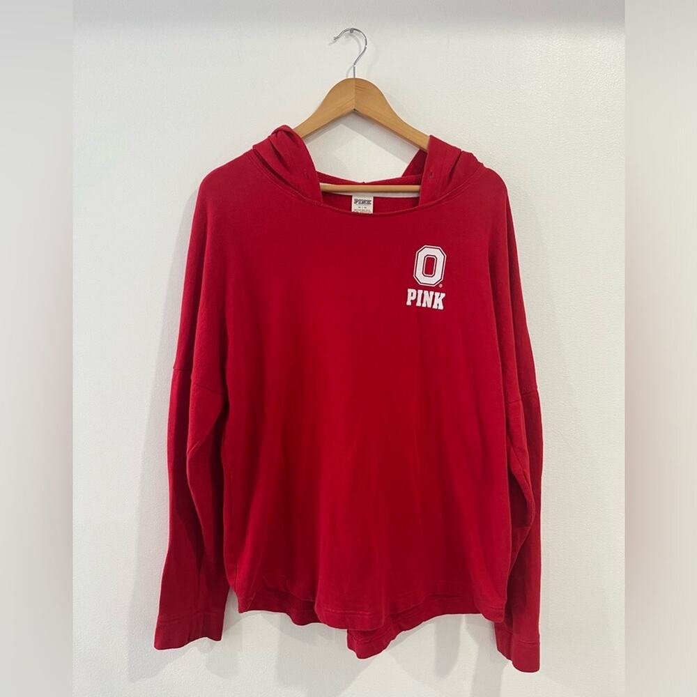 VS PINK Ohio Buckeye Nation Collegiate Hoodie Sweatshirt Size Medium
